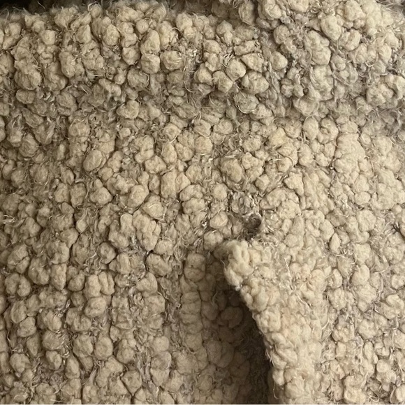 Barefoot Dreams Boucle Tan Shawl Cardi Cardigan Sweater Shacket - Picture 12 of 15